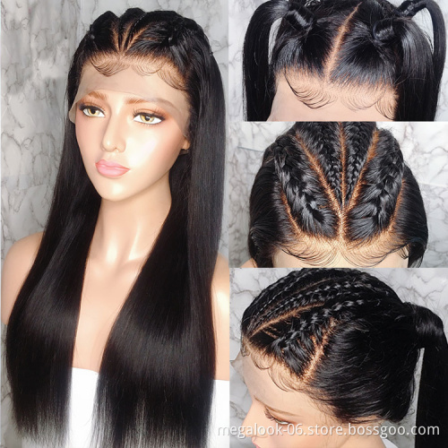 100 Percent Full Lace Human Hair Wig, Cheap Overnight Megalook Full Lace Wigs In Brazilian